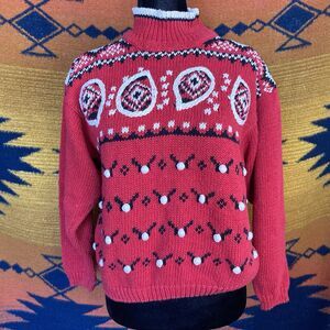 Vintage Total Impact Knit Mock Neck Collared Sweater. Ramie Blend. Rare. XS/S.